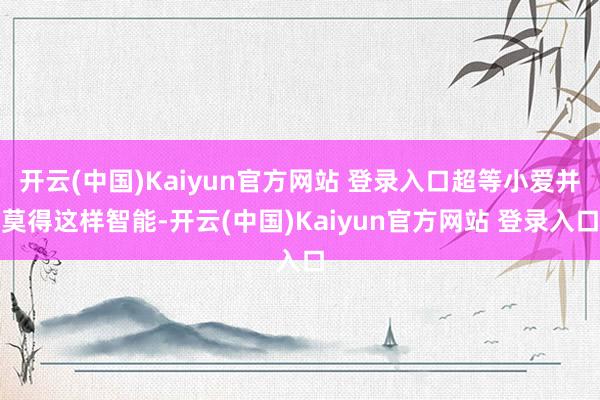 开云(中国)Kaiyun官方网站 登录入口超等小爱并莫得这样智能-开云(中国)Kaiyun官方网站 登录入口