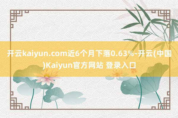 开云kaiyun.com近6个月下落0.63%-开云(中国)Kaiyun官方网站 登录入口