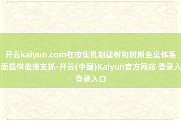 开云kaiyun.com在市集机制建树和时期圭臬体系方面提供战略支抓-开云(中国)Kaiyun官方网站 登录入口